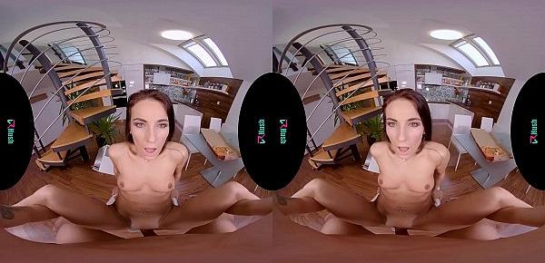  VRHUSH Petite Lexi Dona rides a cock in VR POV